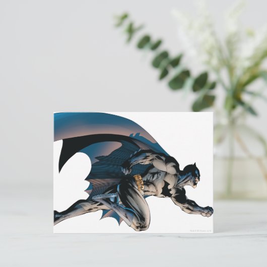 Batman Leaping Side View Postkarte (Stehend Vorderseite)