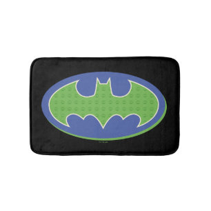 Batman   Lila und grünes Symbol Badematte