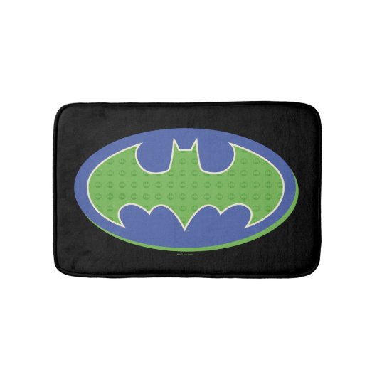 Batman | Lila und grünes Symbol Badematte (Vorderseite)