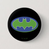 Batman | Lila und grünes Symbol Button (Vorderseite)