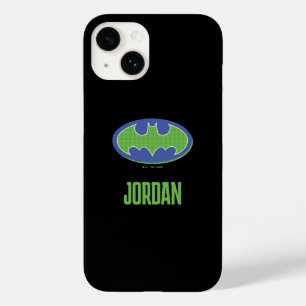 Batman   Lila und grünes Symbol Case-Mate iPhone 14 Hülle