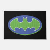 Batman | Lila und grünes Symbol Fußmatte (Vorderseite)
