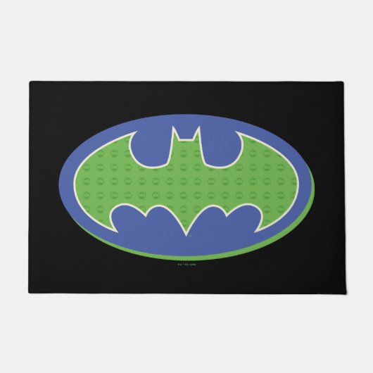 Batman | Lila und grünes Symbol Fußmatte (Vorderseite)