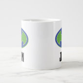 Batman | Lila und grünes Symbol Jumbo-Tasse (Vorderseite)