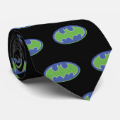 Batman | Lila und grünes Symbol Krawatte (Gerollt)