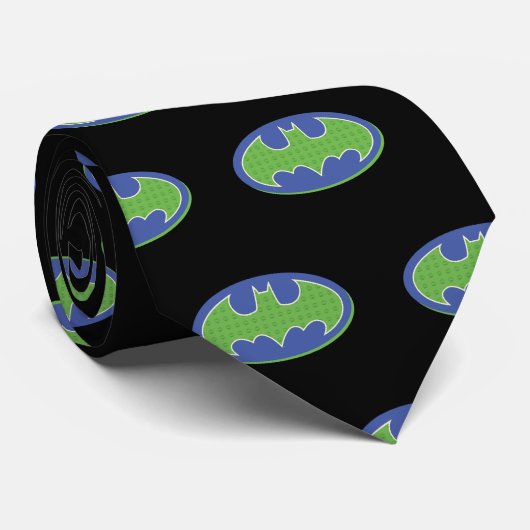 Batman | Lila und grünes Symbol Krawatte (Gerollt)