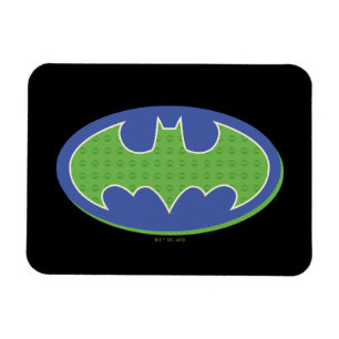 Batman   Lila und grünes Symbol Magnet
