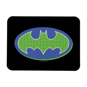 Batman   Lila und grünes Symbol Magnet