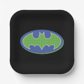 Batman | Lila und grünes Symbol Pappteller (Vorderseite)