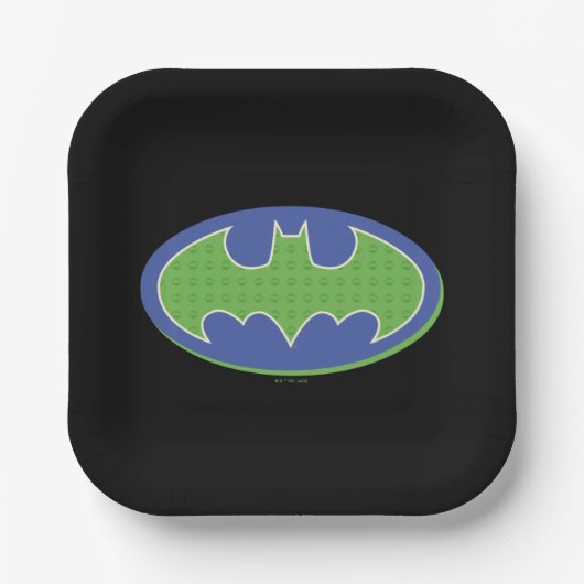 Batman | Lila und grünes Symbol Pappteller (Vorderseite)