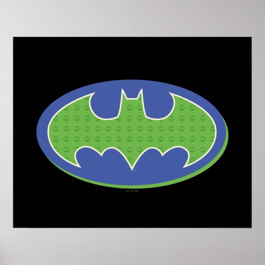 Batman | Lila und grünes Symbol Poster (Vorne)