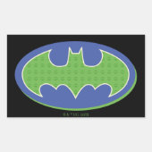 Batman | Lila und grünes Symbol Rechteckiger Aufkleber (Vorderseite)