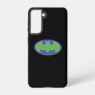 Batman Lila und grünes Symbol Samsung Galaxy Hülle