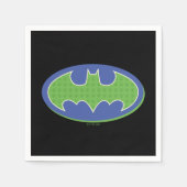 Batman | Lila und grünes Symbol Serviette (Vorderseite)