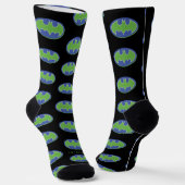 Batman | Lila und grünes Symbol Socken (Gewinkelt)