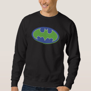 Batman Lila und grünes Symbol Sweatshirt