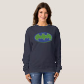 Batman | Lila und grünes Symbol Sweatshirt (Vorne ganz)