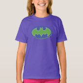 Batman | Lila und grünes Symbol T-Shirt (Vorderseite)