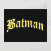 Batman | Logo für die gelbe schwarze Kontur Postkarte (Vorderseite)