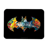 Batman Logo Neon/80er Graffiti Magnet (Horizontal)