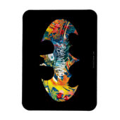 Batman Logo Neon/80er Graffiti Magnet (Vertikal)