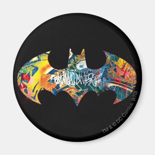 Batman Logo Neon/80er Graffiti Magnet (Vorne)