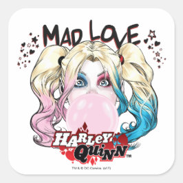 Batman | Mad Liebe Harley Quinn Kaububble Gum Quadratischer Aufkleber