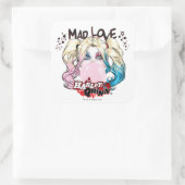 Batman | Mad Liebe Harley Quinn Kaububble Gum Quadratischer Aufkleber (Tasche)
