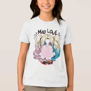 Batman Mad Liebe Harley Quinn Kaububble Gum Tri-Blend Shirt