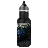 Batman mit Batmobile im Regen Edelstahlflasche (Rechts)