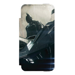 Batman mit Batmobile im Regen Incipio Watson™ iPhone 5 Geldbörsen Hülle