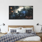 Batman mit Batmobile im Regen Leinwanddruck (Insitu (Schlafzimmer))
