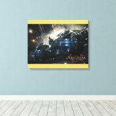 Batman mit Batmobile im Regen Leinwanddruck (Insitu (Holzboden))