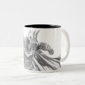 Batman mit Kap Zeichnend Zweifarbige Tasse (VorderseiteRechts)