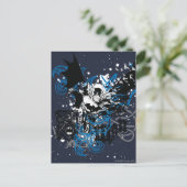 Batman mit Knüpfarbeit Collage Postkarte (Stehend Vorderseite)