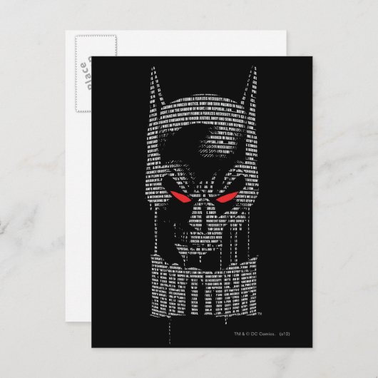 Batman mit Mantra Postkarte (Vorne/Hinten)