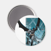 Batman mit Stadthintergrund Magnet (Vorderseite/Rückseite)