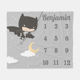 Batman Monthly Milestone Baby Fleecedecke