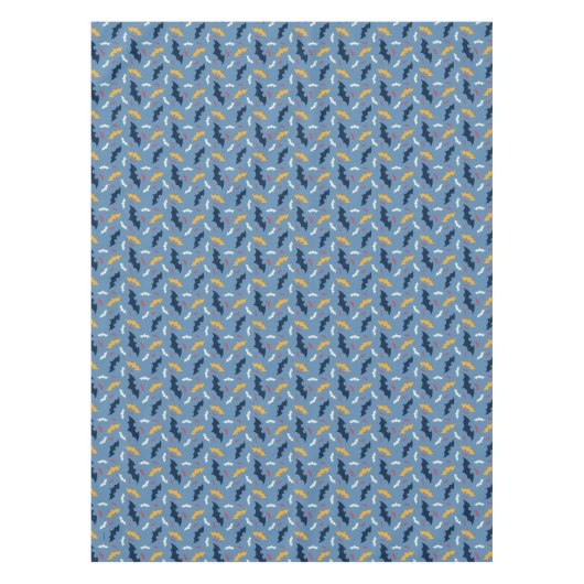 Batman | Muster für rote, blaue und gelbe Bat-Logo Tischdecke (Vorderseite)