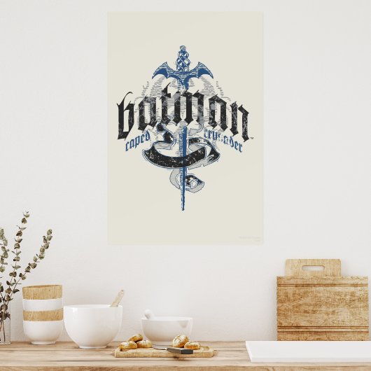 Batman | Name mit Sword-Logo Poster (Küche)