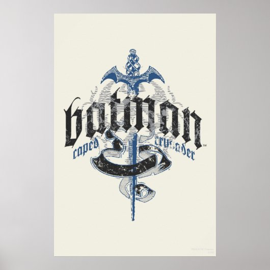 Batman | Name mit Sword-Logo Poster (Vorne)
