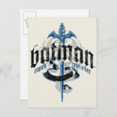 Batman | Name mit Sword-Logo Postkarte (Vorne/Hinten)