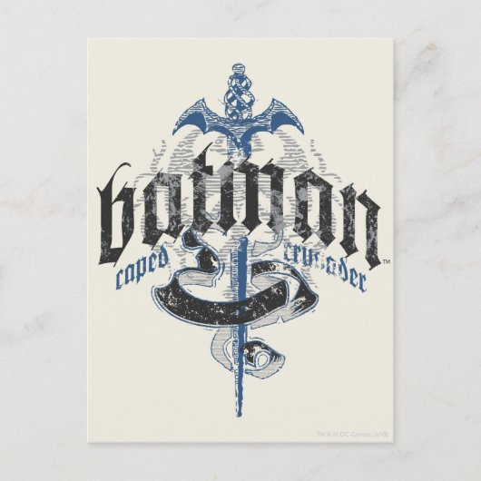 Batman | Name mit Sword-Logo Postkarte (Vorderseite)