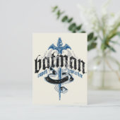 Batman | Name mit Sword-Logo Postkarte (Stehend Vorderseite)