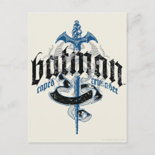 Batman Name mit Sword-Logo Postkarte