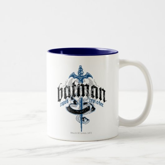 Batman | Name mit Sword-Logo Zweifarbige Tasse (Rechts)