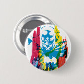 Batman Neon Marker Collage Button (Vorne & Hinten)