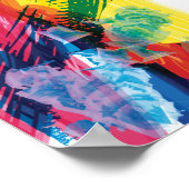 Batman Neon Marker Collage Poster (Ecke)