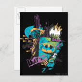 Batman Neon The Dark Knight Collage Postkarte (Vorne/Hinten)