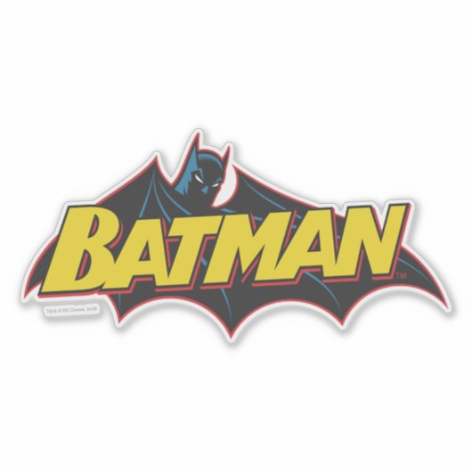 Batman | Old School Logo Aufkleber (Vorderseite)